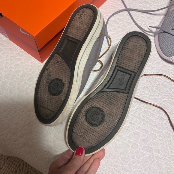 Polo Ralph Lauren men’s grey sneakers. Worn 5 times tops - Picture 5 of 8